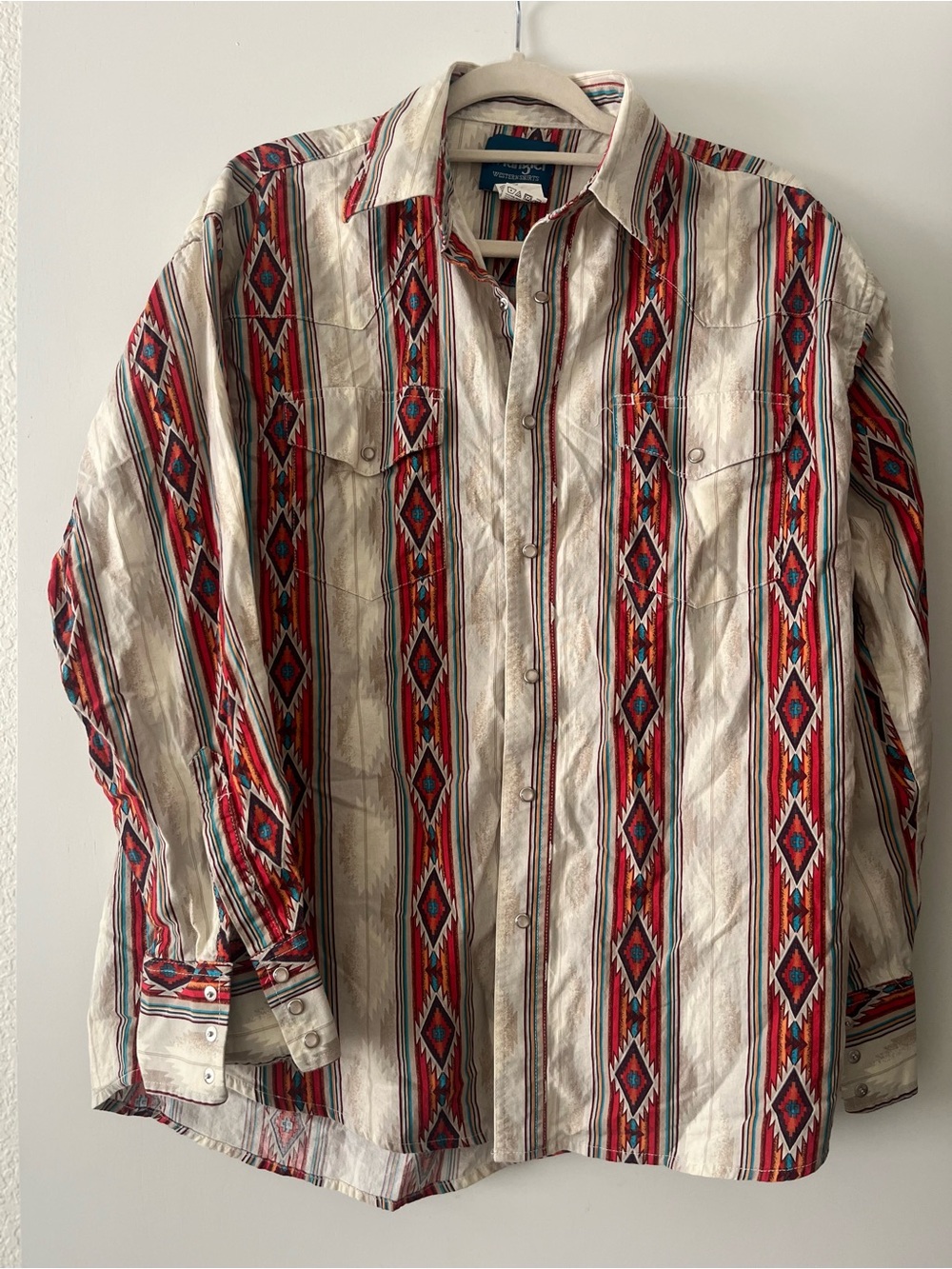 Wrangler Vintage Southwestern Striped Button-Up Shirt